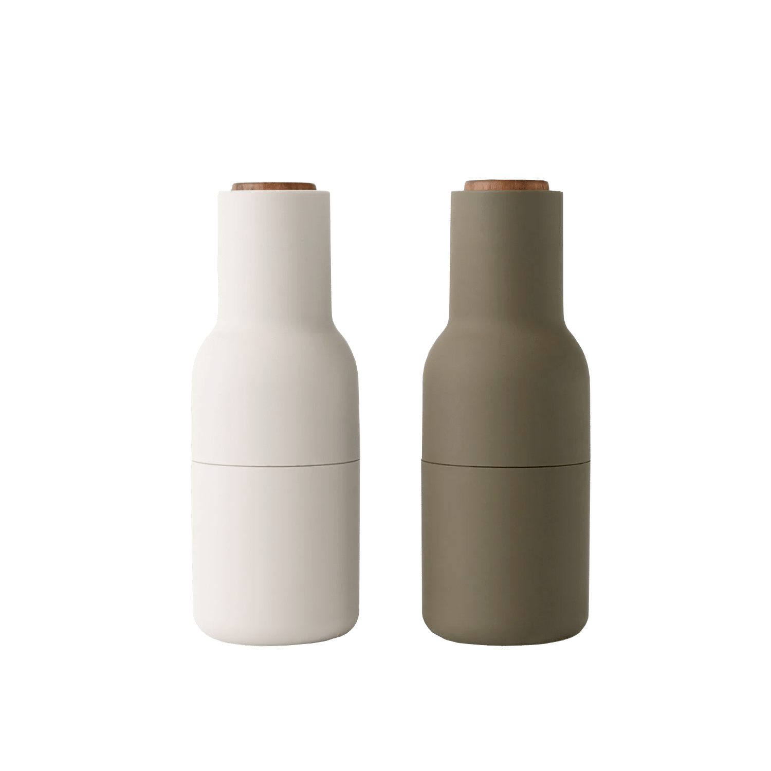 Bottle Grinder 2 pcs, Hunting Green-Beige-Walnut