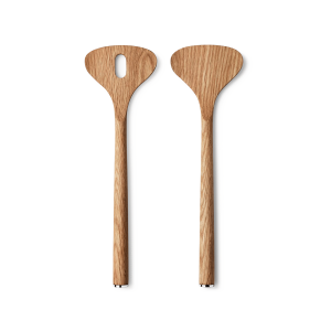 Alfredo Salad Servers, Oak Wood